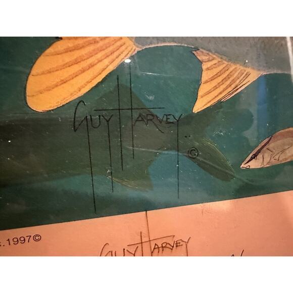 Guy‎ Harvey Signed Art Line Dance #274/950 3D Snook & Amberjack - Picture 8 of 16